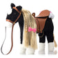 Hollyhome Stuffed Animal Horse Pretty Plush Toy Pretend Play Horse 11 Inches Black