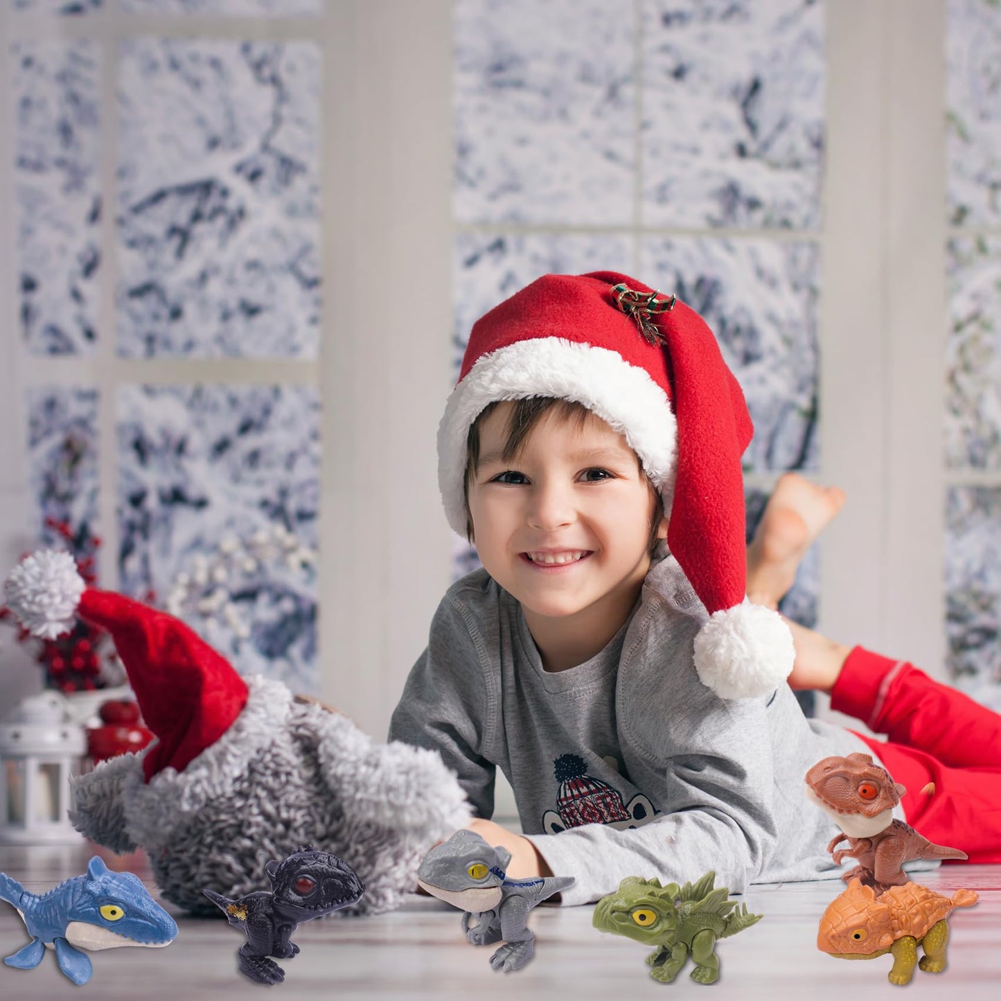 Ledorr 6Pcs Dinosaur Action Figures With Movable Mouths, Dino Figure Chomp Toy Gifts 3 4 5 6 7 8 Year Old Boys And Girls. Dinosa