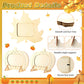 Geelin 12 Pack Thanksgiving DIY Picture Frame Craft Kits Wooden Pumpkin Maple Leaf Photo Frames Bulk Fall Thanksgiving Crafts fo