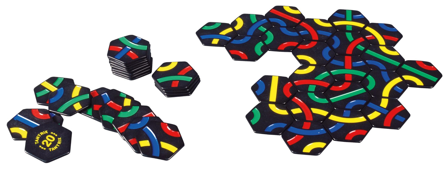 GIGAMIC Tantrix Strategy Game | 1-6 Players | Ages 6+ | 128 Cubic Inches | Tile Game