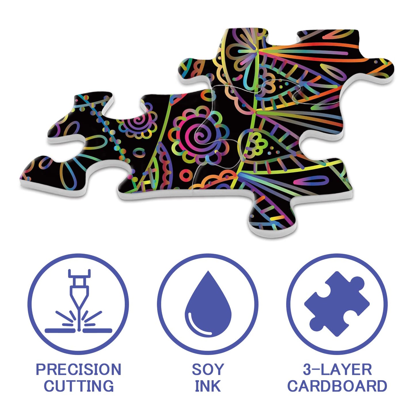 Mandala Puzzle 1000 Pieces For Adults, Difficult Impossible Puzzle Hard, Challenging Round Jigsaw Puzzle As Mandala Decor