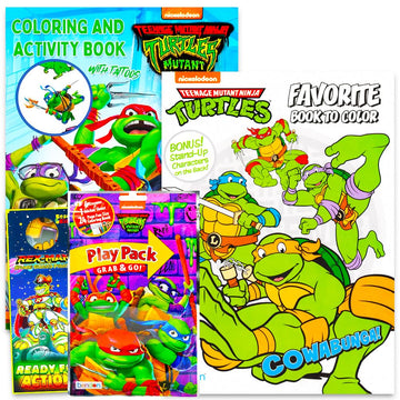 Teenage Mutant Ninja Turtles Coloring and Activity Book Set with Stickers (3 TMNT Coloring and Activity Books, Over 30 Stickers)