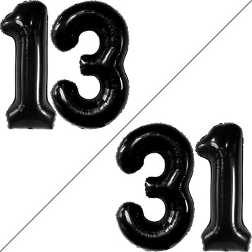 Katchon, Huge Black 13 Balloon Numbers - 40 Inch | Black 13 Birthday Balloon For 13Th Birthday Decorations For Boys | 13Th Birthday Decorations For Girls | Official Teenager Birthday Decorations Boy