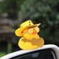 Wonuu Cowboy Hat Car Rubber Ducks, Dashboard Decorations Rubber Ducky For Car Ornament Cute Duck With Hat, Glasses, Necklace, Mi