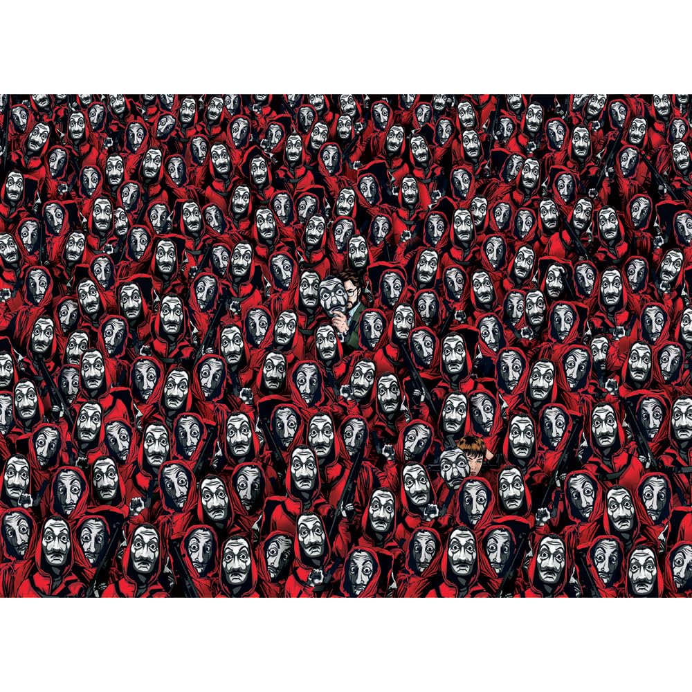 Clementoni - 39527 - Impossible Puzzle - La Casa De Papel/Money Heist - 1000 Pieces - Made in Italy - Jigsaw Puzzles for mature-themed - 37 x 5.8 x 28.1 centimetres