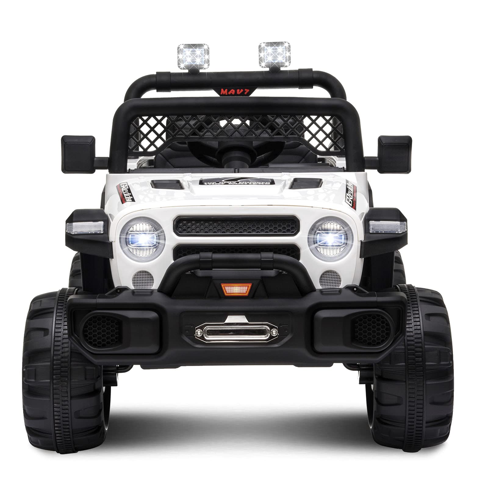 OTTARO 12V Ride on Cars Truck Electric Car for Kids,12V Battery Powered Vehicle with Remote Control, MP3,LED Lights, Spring Susp