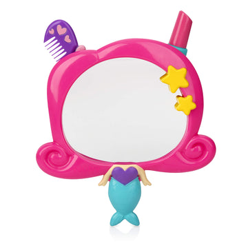 Nuby Mermaid Mirror Bath Toy Set, 3 Yrs+, 3Pc, Multi-Colored, 5', Multicolor