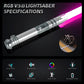 Smooth Swing Dueling Lightsaber, Infinite RGB 16 Colors Changeable Motion Control Light Sabers | Premium Aluminum Metal Hilt 16