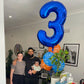Metallic Blue Number 0 Balloon 40 Inch, 0 Balloon Numberfor 10Th 20Th 30Th 40Th 50Th 60Th Birthday Decorations, Navy Blue Party