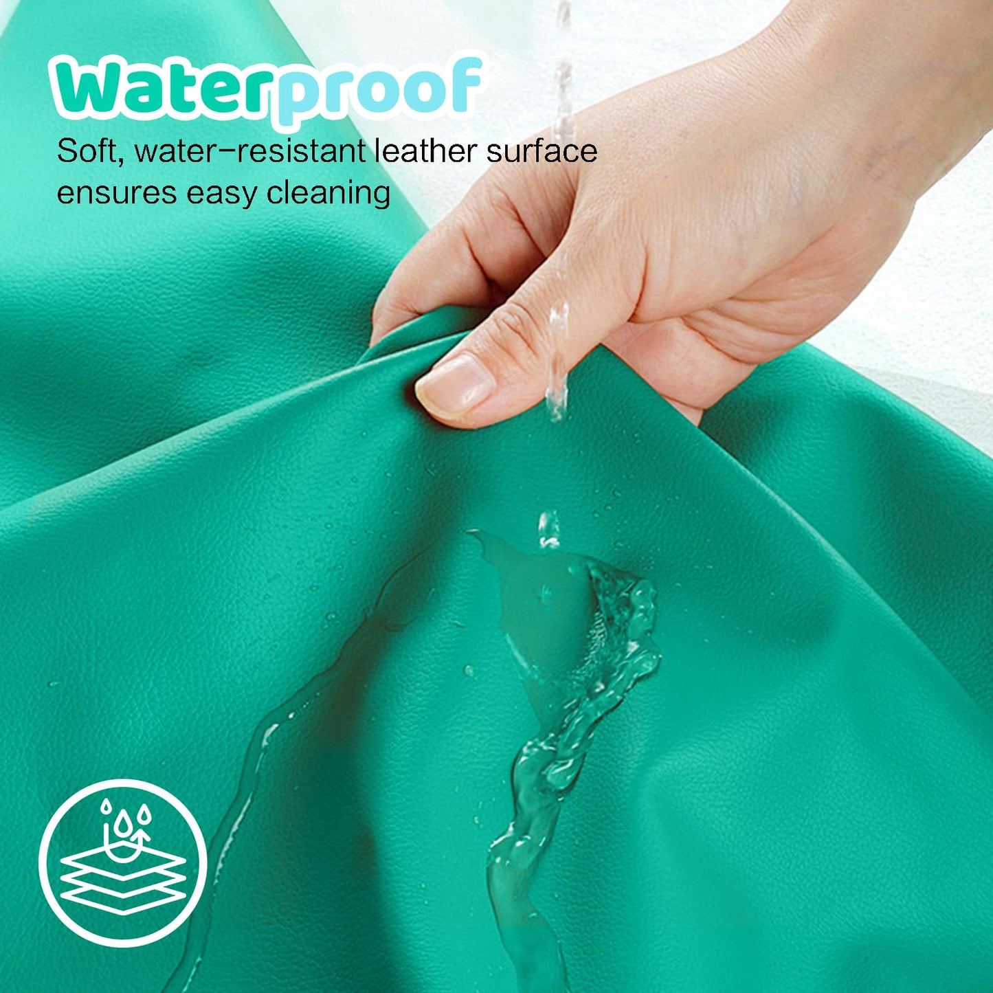 Foam Building Toys For Toddlers: 6-Pieces Waterproof Pu Leather Soft Foam Blocks - Colorful Large Stacking Blocks - Early Learni