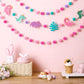 Kingdder 3 Pcs Pink Dinosaur Banner Party Decoration for Girls Pink Pom Pom Birthday Garland Felt Ball Banner Dinosaur Theme Hol
