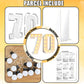 4Ft Light Up Numbers 70 Mosaic Numbers Marquee Frame With Slots For 70Th Birthday Party Large Cardboard With Light Bulbs Pre-Cut Kit Giant Cut-Out Thick Foam Board Sign Diy Decorations Anniversary