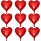 Lovoir 10 Pcs Red Heart Shape Foil Mylar Balloons 18 Inch Love Balloons For Valentine'S Day Birthday Party Decorations Wedding E