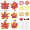 Chiisong 24 Sets Maple Crafts Kit DIY Tissue Paper Sign Crafts for Back to School Fall Harvest Thanksgiving Religious Christian 