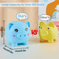 Piggy Bank Girls, Unbreakable Piggy Banks Large Money Coin Bank For Kids With Diy Stickers, For Birthday, Easter, Baby Shower, Blue