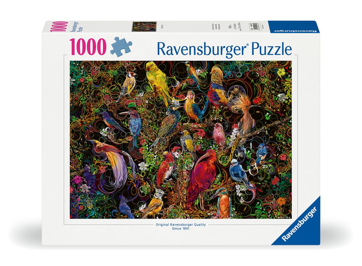 Ravensburger Birds Of Art 1000 Piece Jigsaw Puzzle For Adults - 12000557 - Handcrafted Tooling, Made In Germany, Every Piece Fits Together Perfectly