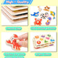 Wooden Peg Puzzles For Toddlers,Montessori Toddler Puzzles For Child,Fine Motor Skill Learning Puzzles Toys For Baby Boys Girls Gifts-6 Pcs Shape,Farm,Sea Animal,Dinosaurs,Fruits,Animals