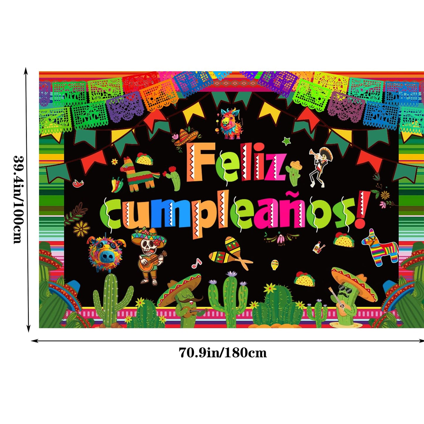 Mexican Themed Party Decorations Fiesta Party Supplies Balloons Garland Arch Kit Feliz Cumpleanos Backdrop Tablecloth Cinco De M