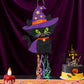 WERNNSAI Halloween Cat Pinata - Black Cat Party Decoration with Witch Hat, Paper, Kids Birthday Supplies, Includes Stick & Blindfold