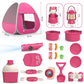 Kids Camping Set With Tent - Pop Up Tent, Kids Play Tent Outdoor Toys Camping Tools Set Gift For Girls Age 3 4 5 6 Year Old Birt