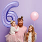 40 Inch Giant Purple Number 6 Balloon, Helium Mylar Foil Number Balloons For Birthday Party, 6Th Birthday Decorations For Kids,