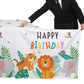 Safari Theme Party Supplies Disposable Tablecloth Plastic Waterproof Table Cover for Jungle Safari Birthday Party Decorations, 3