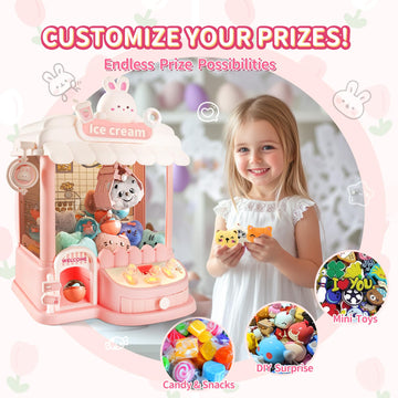 Lawnidyll Large Claw Machine For Kids & Adults, Mini Vending Machine With Fun Toys, Candy Dispenser Machine, Arcade Games Prize
