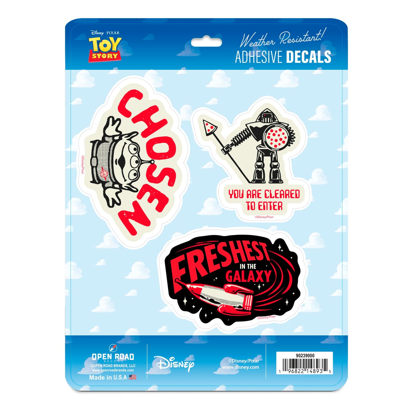 Disney Pixar Toy Story Aliens 3-Pack Adhesive Vinyl Decals - Fun Toy Story Stickers for Car or Truck