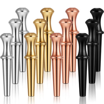 Mudder 12 Pieces Metal Cribbage Pegs Cribbage Board Pegs Fit 1/8 Holes With A Tapered Design With 4 Colors