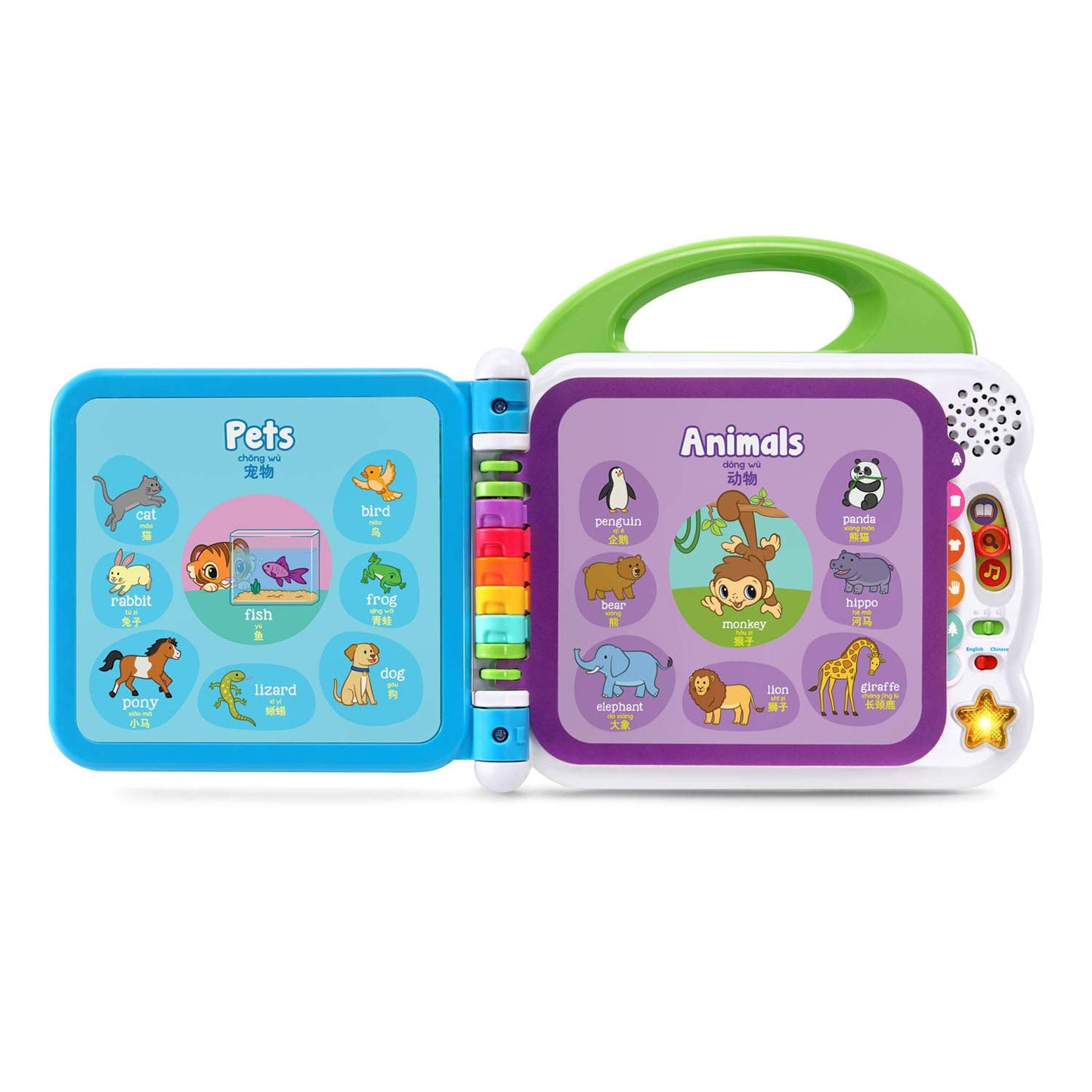 LeapFrog Learning Friends English-Chinese 100 Words Book, 1.89"x9.37"x9.17", Plastic, Frustration-Free Packaging, Model 80-601568