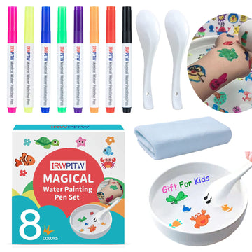 Irwpitw Magic Drawing Pen Bundle, 8 Colors Magical Water Painting Pens For Kids, Kiddies Create Magic Pen Floating Ink Drawings