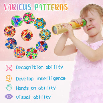 20 Pcs Classic Kaleidoscopes Educational Toys For Party Favors Fun Kaleidoscope Toy For Stock Stuffers Bag Fillers Birthday Party School Classroom Prizes, Random Colors (Cute Style)
