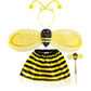 Tiggell 4 Pack Girls Bee Costume Set Fancy Princess Tutu Skirt + Wings + Antenna Headband + Fairy Stick Wand For Halloween Dress