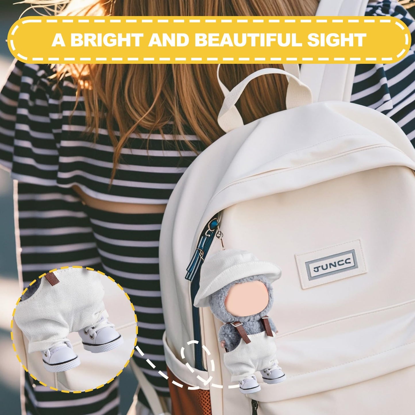 2025 New Version Doll Shoes  1 Pair enhanced White Canvas Shoes  Perfect Match for bubu Clothes  Shoes for 15&17cm Doll Accessories