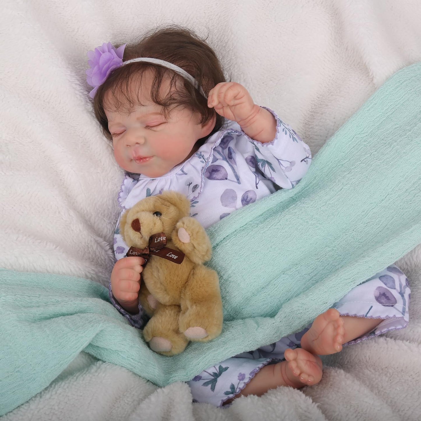 Ksbd Reborn Baby Dolls Girl - 18 Inch Realistic Newborn Baby Doll, Real Life Girl Baby Doll With Advanced Painted, Lifelike Sleeping Baby Doll With Weighted Soft Boby For Kids Age 3+ Gift