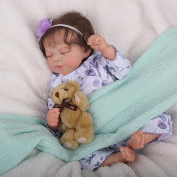 Ksbd Reborn Baby Dolls Girl - 18 Inch Realistic Newborn Baby Doll, Real Life Girl Baby Doll With Advanced Painted, Lifelike Sleeping Baby Doll With Weighted Soft Boby For Kids Age 3+ Gift