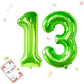 Smlpuame 40 Inch Number Balloon 0-9 Green Large Number 13 Balloons,Digital Balloons For Birthday Party Celebration Decorations S