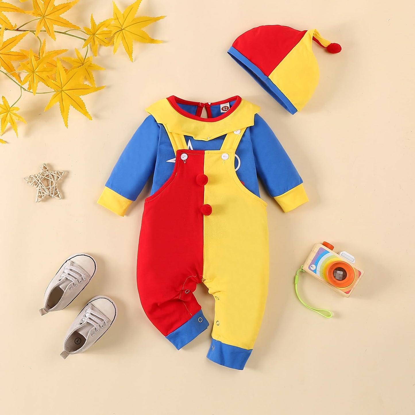 VINUOKER Baby Boy Halloween Clothes Halloween Clown Outfits,Baby My first Halloween outfits
