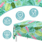 Pymurod 3 Pack Tropical Tablecloths Hawaiian Luau Party Decorations Aloha Tropical Table Cloths Hawaiian Palm Leaves Tablecloth