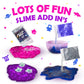 Original Stationery 22-Pieces Mini Galaxy Slime Kit, Make Your Own Galactic Slime With Glitter And Glow In The Dark Powder, Crea