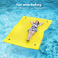 Warmounts Floating Water Mat, 9' X 6' Lily Pad Floating Mat, 3-Layer Tear-Resistant Xpe Foam Water Mat With 2 16.4'' Bungee Teth