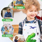 Wernnsai Dinosaur Apron Set - Waterproof Chef Artist Cooking Aprons For Kids Boys Toddler Kitchen Apron With Adjustable Strap Pocket Chef Hat And Mittens For Baking Painting (Extra Small, 2-5 Years)