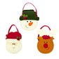 Prudance 3 PCS Christmas Small Treat Bags Children Felt basket with Handles Felt Tote Bags Small Gift Bags Holiday Basket for Ca
