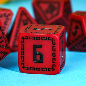 HDdais DND Dice Set, 7PCS Polyhedral Dice Set D&D for MTG Dungeons and Dragons Role Playing Game(Red)