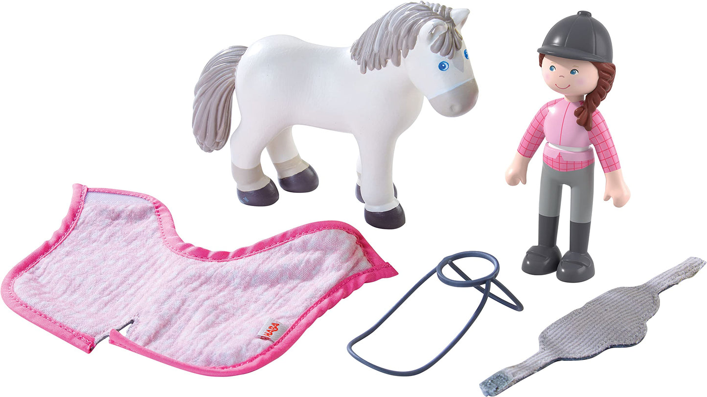 Haba Little Friends Horse Riding Play Set - Rider Sanya, Mare Saphira And Accessories