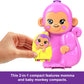 Polly Pocket Dolls & Playset With Pets & 13 Accessories, 2-In-1 Momma Monkey & Baby Wearable Purse & Animal Toy