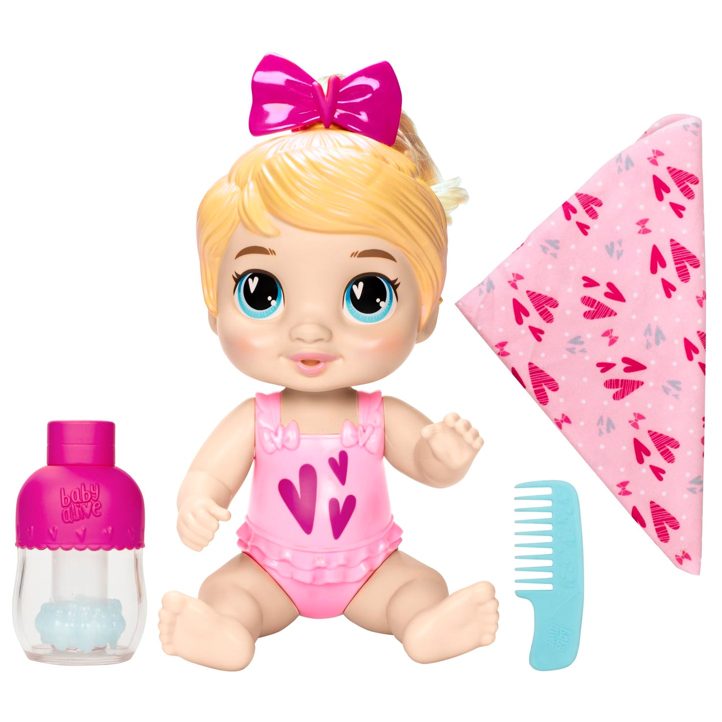 Baby Alive Shampoo Snuggle Harper Hugs Blonde Hair 11 Inch Water Baby Doll Playset, Toys For 3 Year Old Girls & Boys & Up