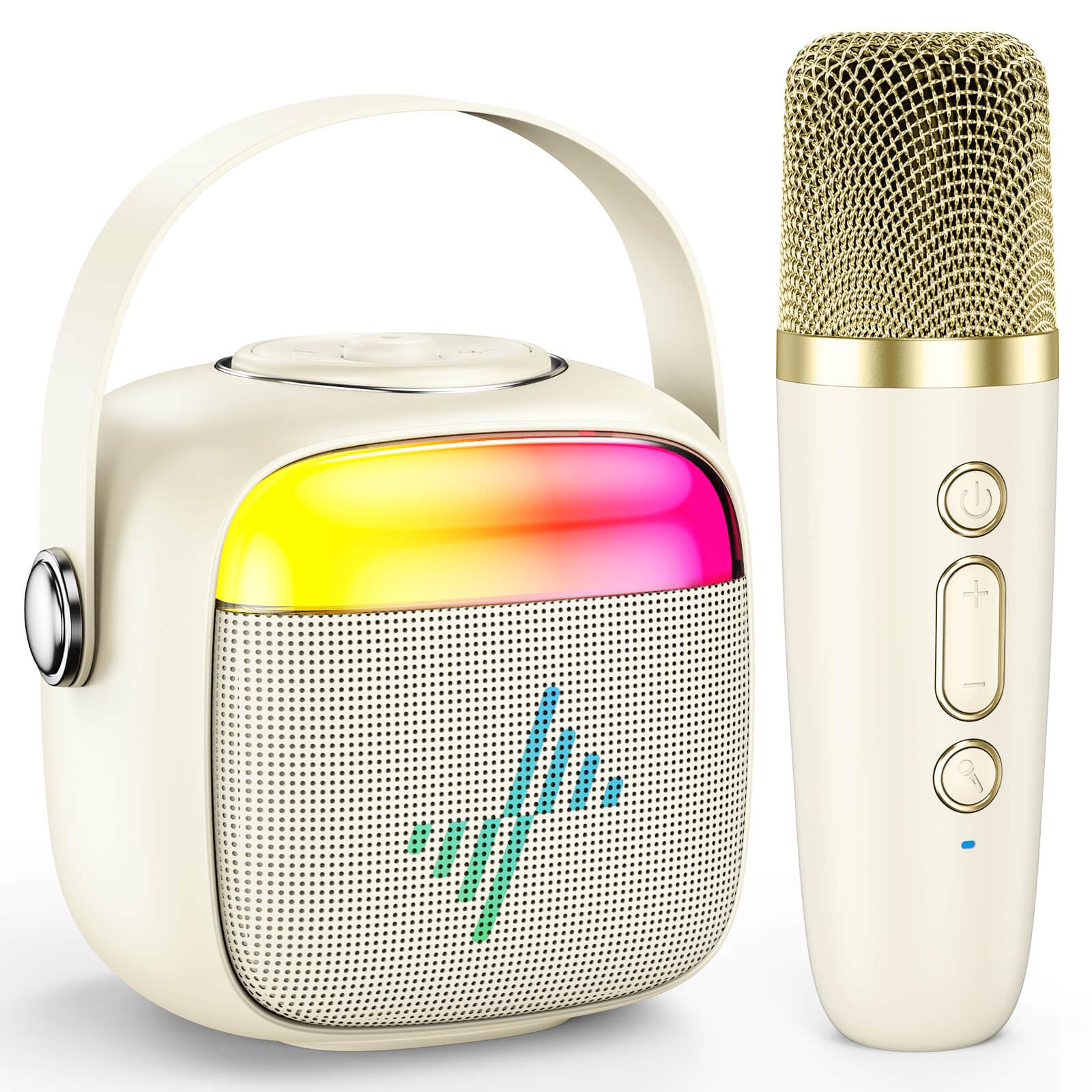 Lenrue Karaoke Machine For Kids, Birthday Gifts For Girls Boys Teens With Wireless Microphone, Colored Lights, Trendy Stuff Gift