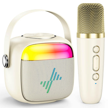 Lenrue Karaoke Machine For Kids, Birthday Gifts For Girls Boys Teens With Wireless Microphone, Colored Lights, Trendy Stuff Gift