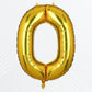 Flyloons Gold Alphabet Letter Foil Balloons for Name O Birthday Decoration Items, Anniversary, Baby Shower, Bachelorette, Weddin